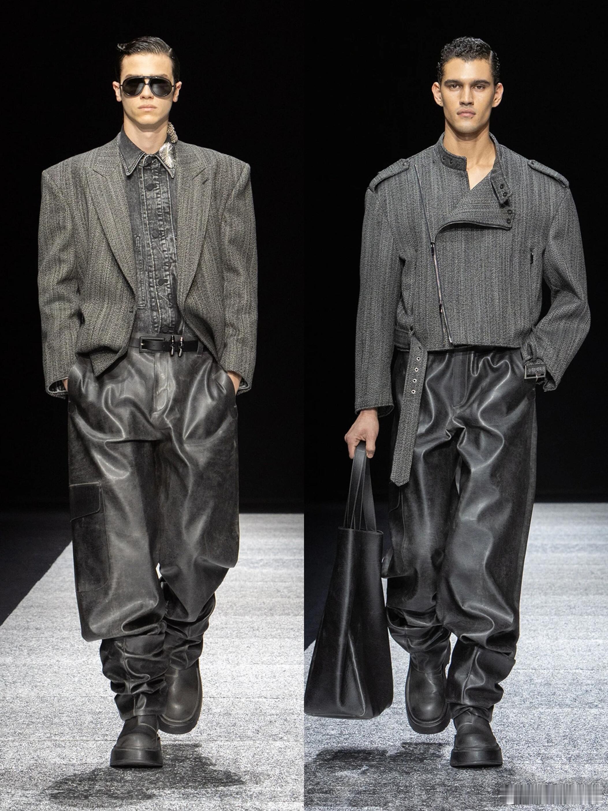 Emporio Armani 2024/2025 AW这场秀的服装设计保持了阿玛