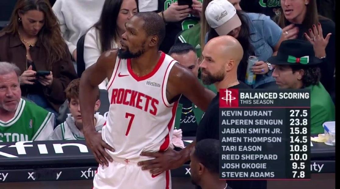 火箭四连胜阿门门神归位杜兰特只打关键球 火箭队的阵容深度真是惊人。 ​​​