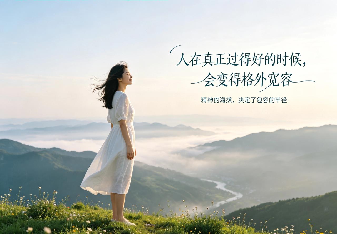 人在真正过得好的时候，会变得格外宽容。不是因为刻意大度，而是内心有了力量，便懒得