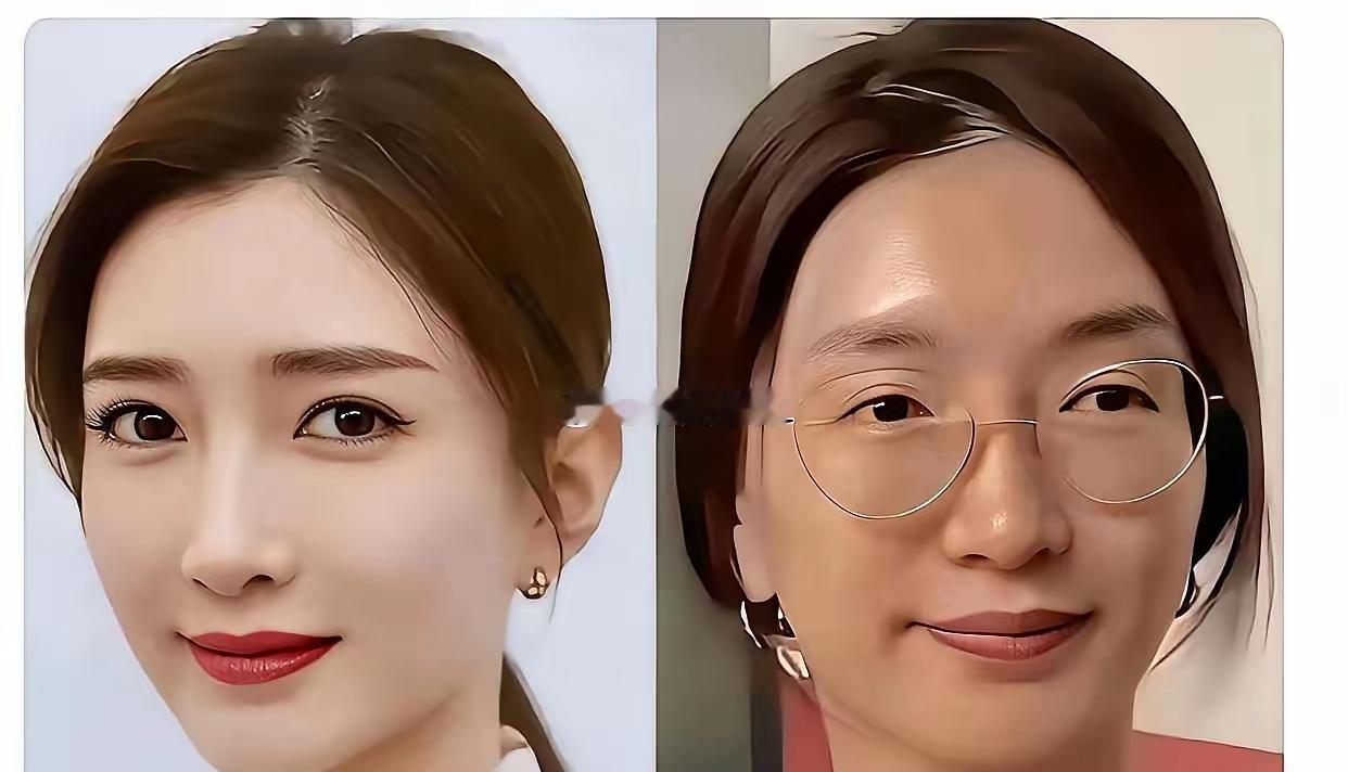 不可能吧，这娱乐圈的里的两个大美女卸了妆以后成这了，这看起来还不如我们村口的大姐