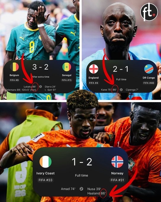 非洲球队肯定痛恨第86分钟……🤯❌🇨🇮 周二，科特迪瓦在对阵挪威时于第86