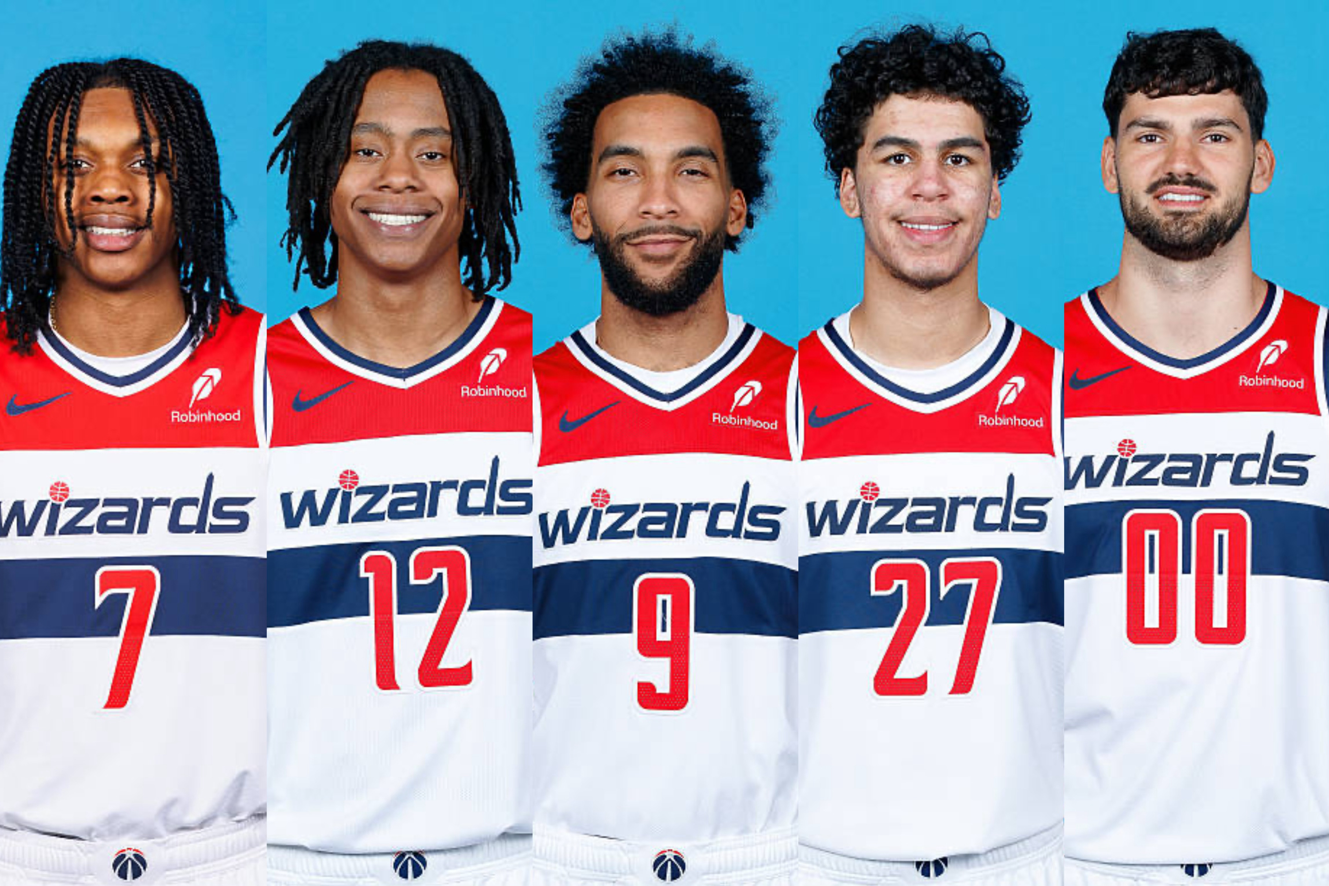 奇才首发：卡灵顿，特雷约翰逊，尚帕尼，莱利，武科切维奇湖人首发：里夫斯，拉拉维亚