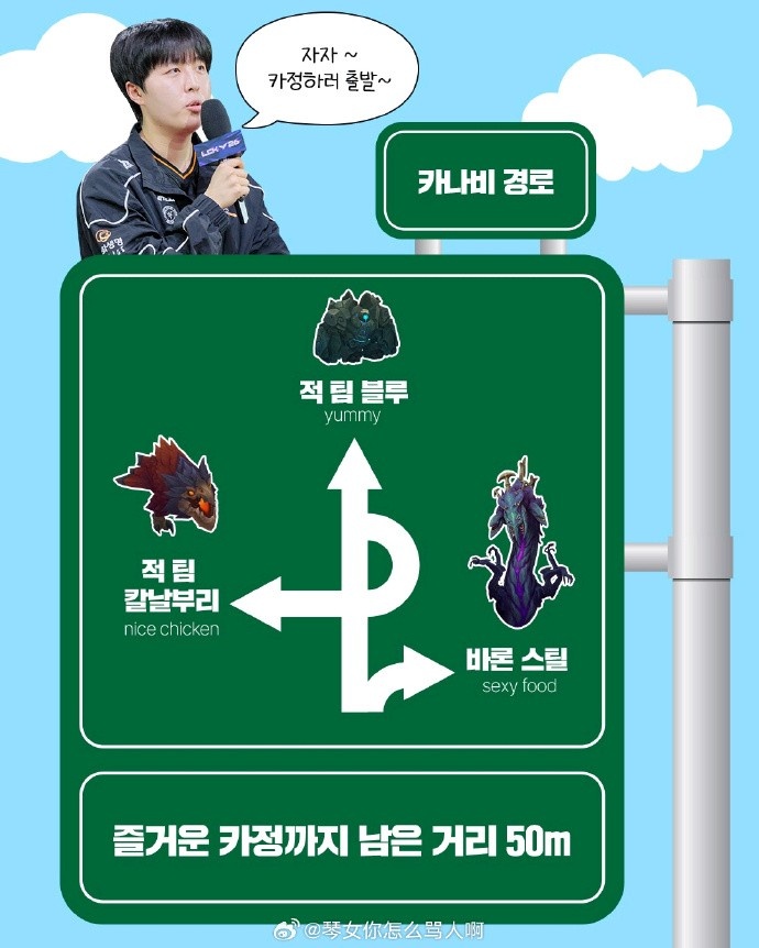 F6威名赫赫！LCK官方玩梗“Kanavi刷野路线”：F6 nice chicken