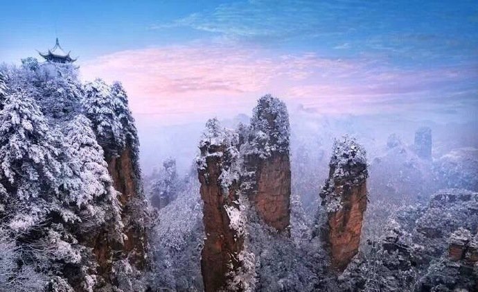 一下雪，张家界就变成了仙界！ 