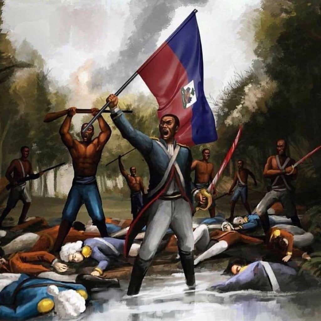 🇭🇹1804年1月1日，海地宣布独立经过与法国长达13年的武装冲突，海地成为
