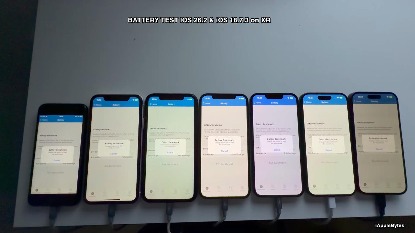 iOS 26.2续航有没有变化？7款iPhone测试成绩参考