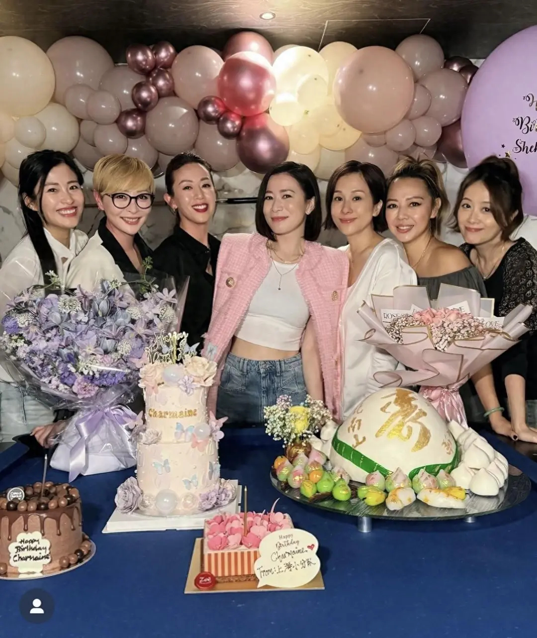 佘诗曼49岁生日，TVB七魔女合体，我竟然还认识“柳琵琶”[哇][哇][哇] ​