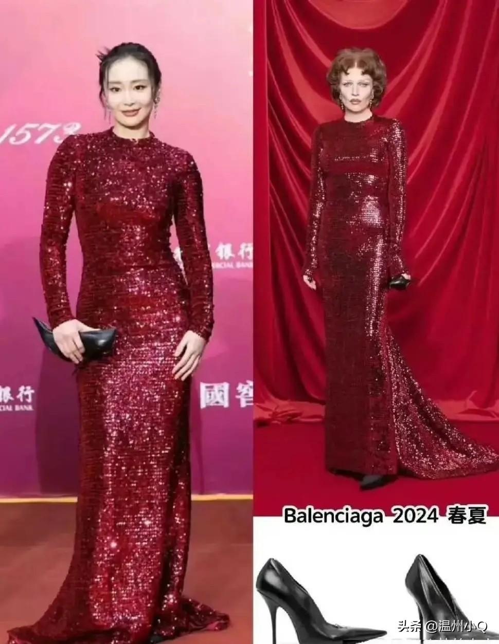 难道高叶脚上只穿了一只高跟鞋，把另外一只高跟鞋拿在手里，这是啥骚操作……