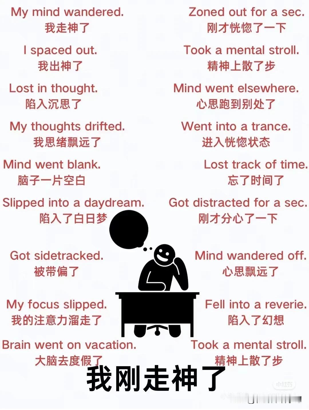 怎样用英语表达“走神”？！