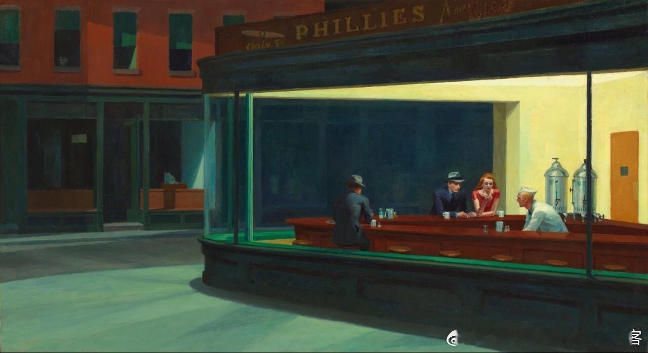 虽然霍珀（Edward Hopper）的画作描绘忧伤，但欣赏这些画作本身却并不令