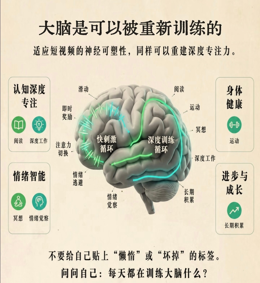 生活手记 大脑是可以重新训练的神经可塑性换一个“脑子”＝换一个崭新的人生但是过程