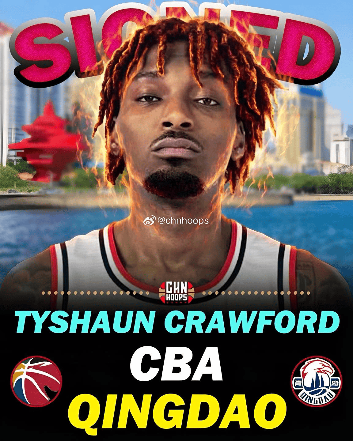 媒体人：前广州外援泰肖恩-克劳福德将加盟青岛男篮
