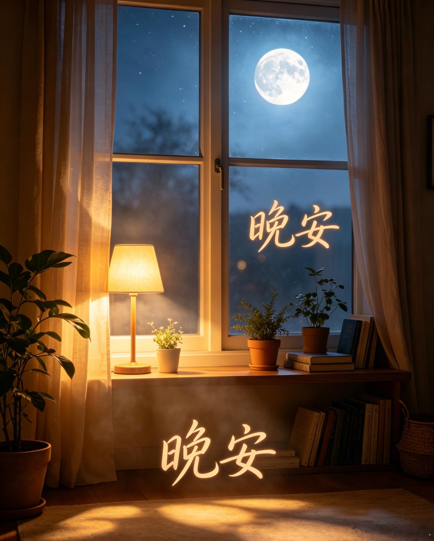 月亮慢慢变圆，事事慢慢如愿，早点休息，晚安。 