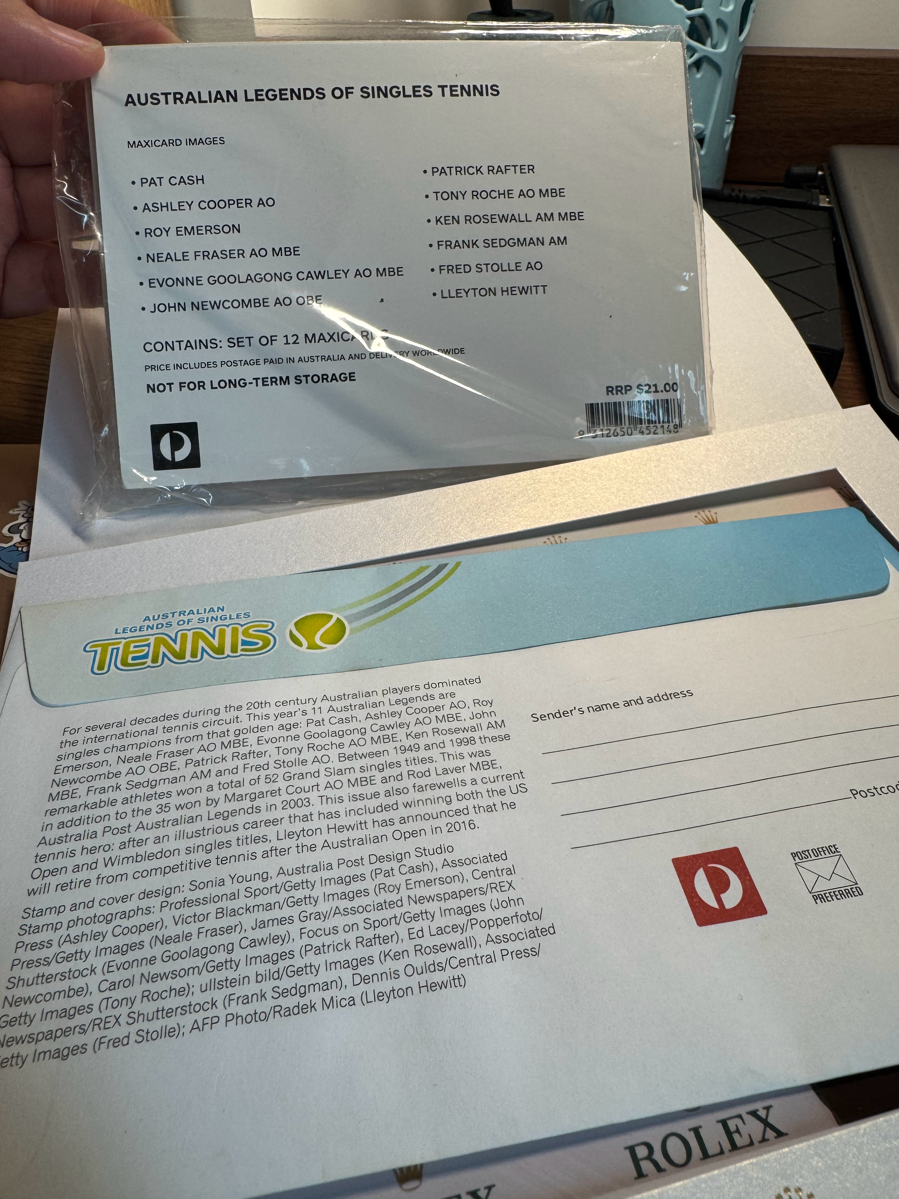 我都忘了我啥时候买了这样的网球邮票！