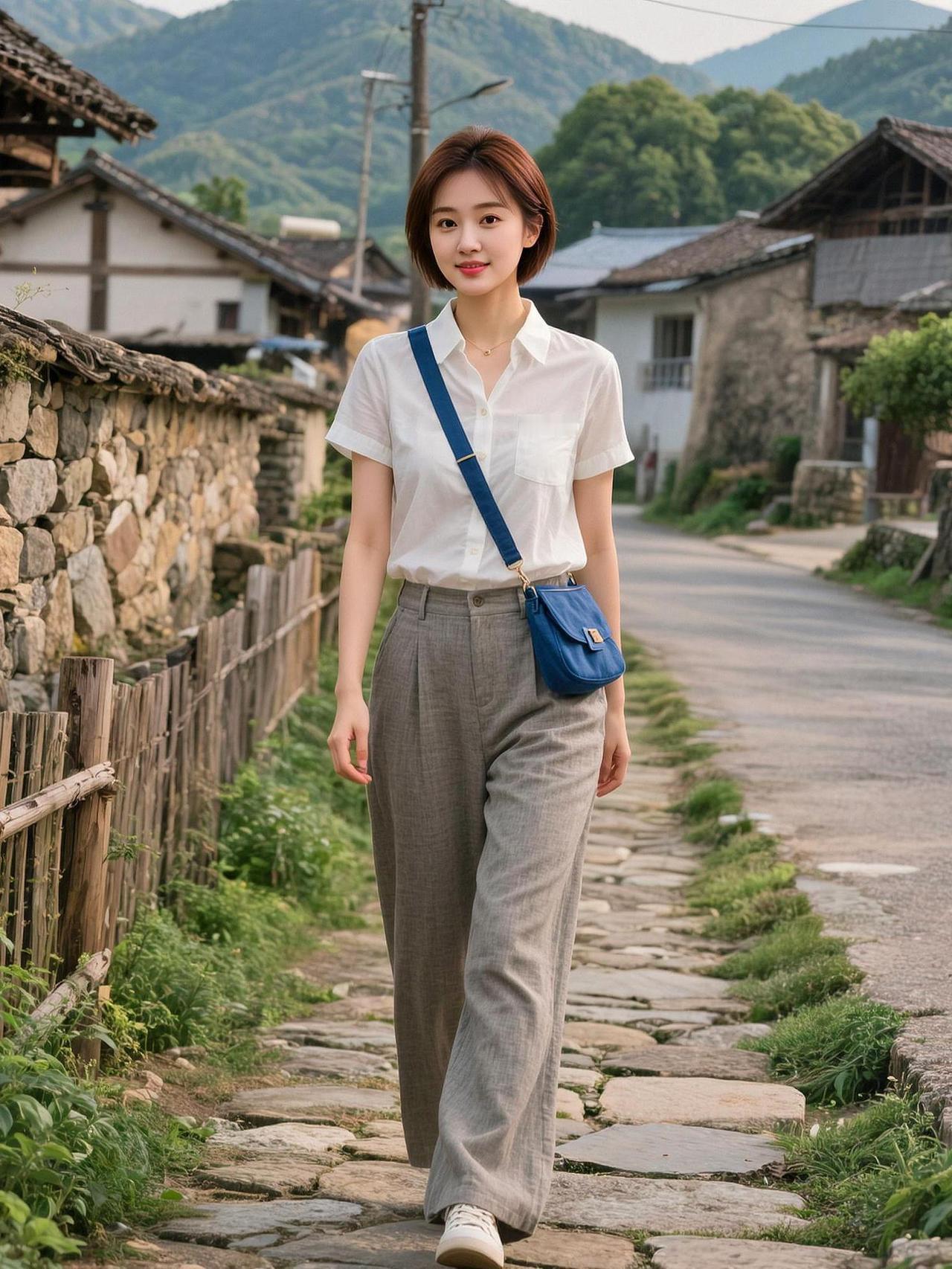 田园风写真 抖音ai创作 高颜值