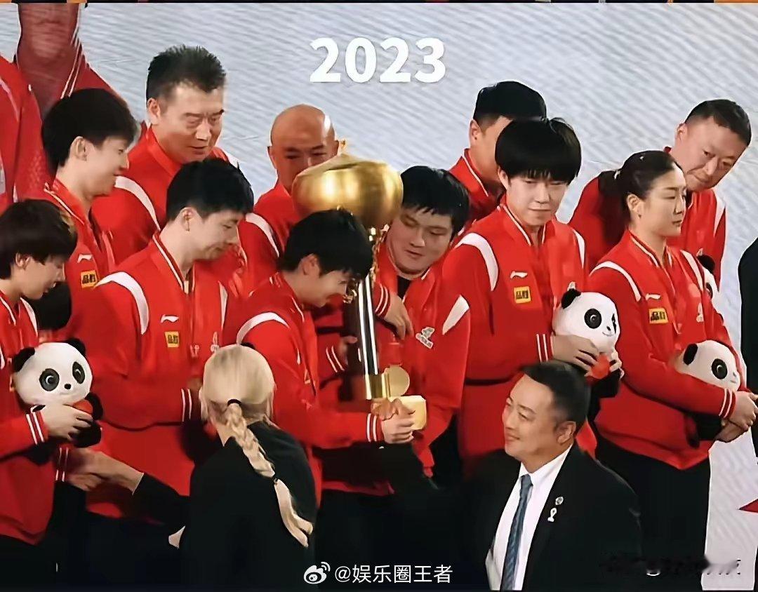 总是有遗憾的。2023年混团比赛的时候，莎莎是世一，她和樊振东一起举起了奖杯，大