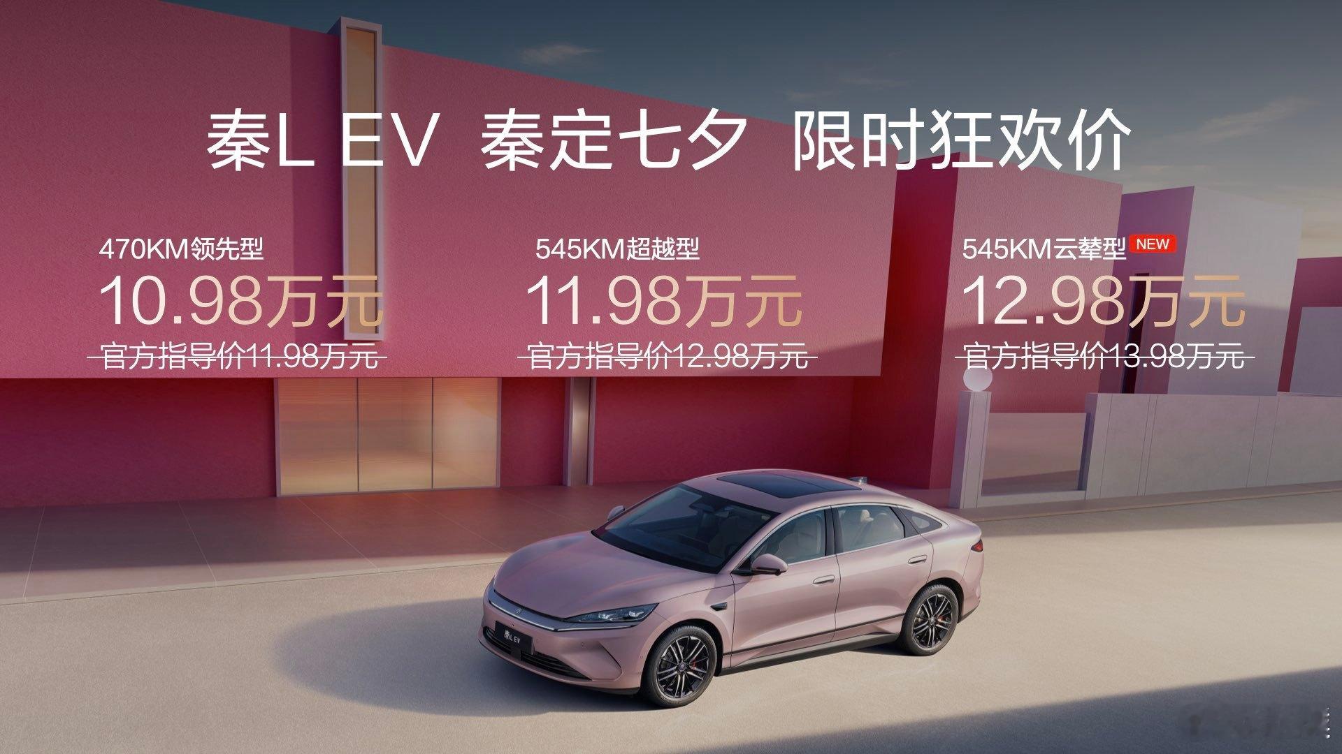 秦L EV在2025成都车展  上新了云辇型，限时价12.98万元，搭载云辇-C