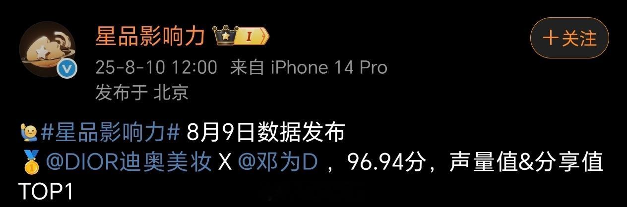 八个字：邓为牛比，钻石牛比。迪奥全球美妆大使邓为邓为 ​​​