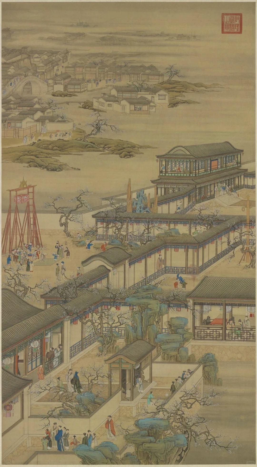 清《十二月月令图》· 上元佳节