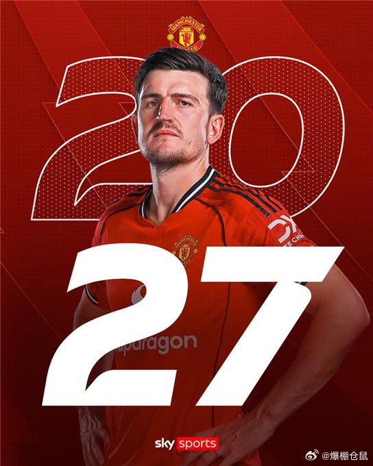 【官方】曼联与33岁后卫马奎尔续约至2027年夏天，还有延长一年合同的选项，20