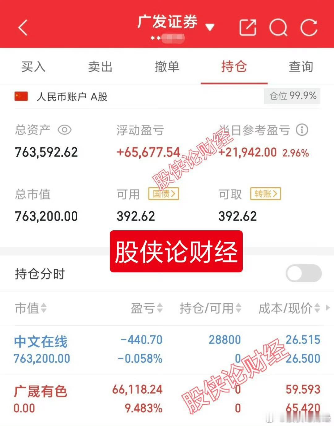等了一天的广晟有色下午终于拉升，下午卖出广晟有色买入中文在线30万本金实盘记录（