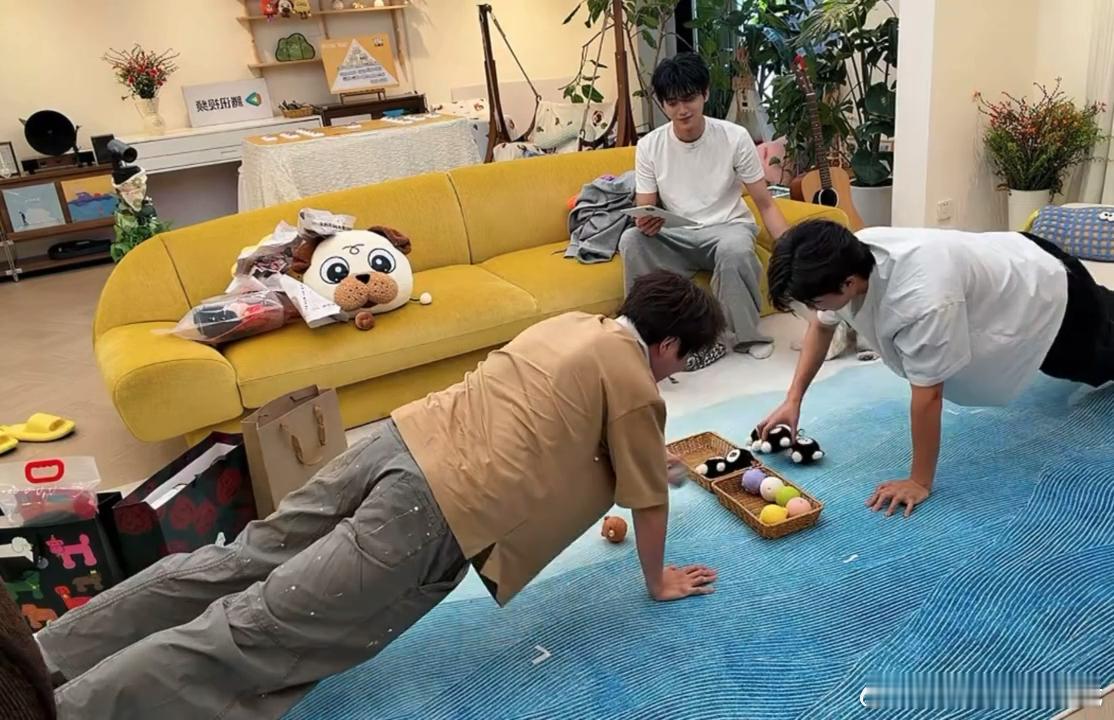 没想到能看到毛不易俯卧撑毛不易好长一条人真的万万没想到！居然在毛雪汪蹲到毛不易做