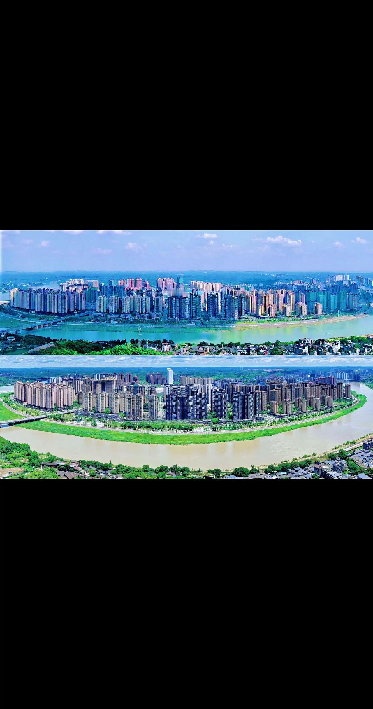 简阳：河东新区五年前后的对比图！图片时间拍摄与2019年—2025年可以只管看到