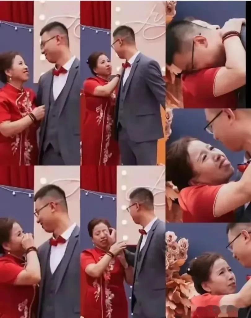 大千世界无奇不有
看这个婆婆对他儿子含情脉脉，楚楚可怜，万般不舍的样子
不仅让人