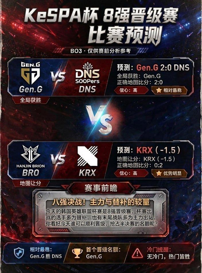 📅 今日赛程如下👇16:15   GEN   VS   DNS（BO3）18