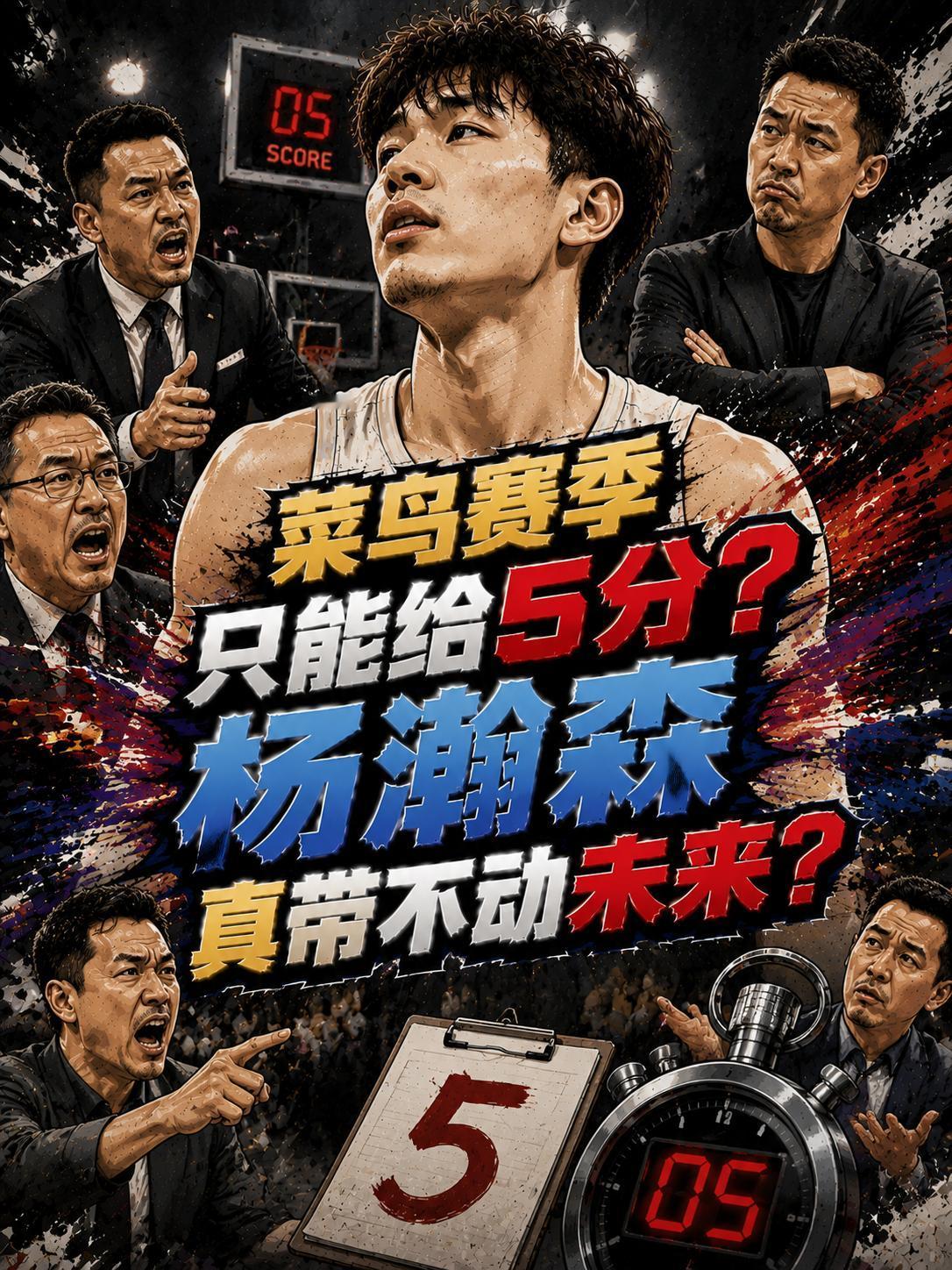 杨瀚森菜鸟赛季的表现真的只能打5分？他真的不能成为中国男篮的未来？相信大家也都非