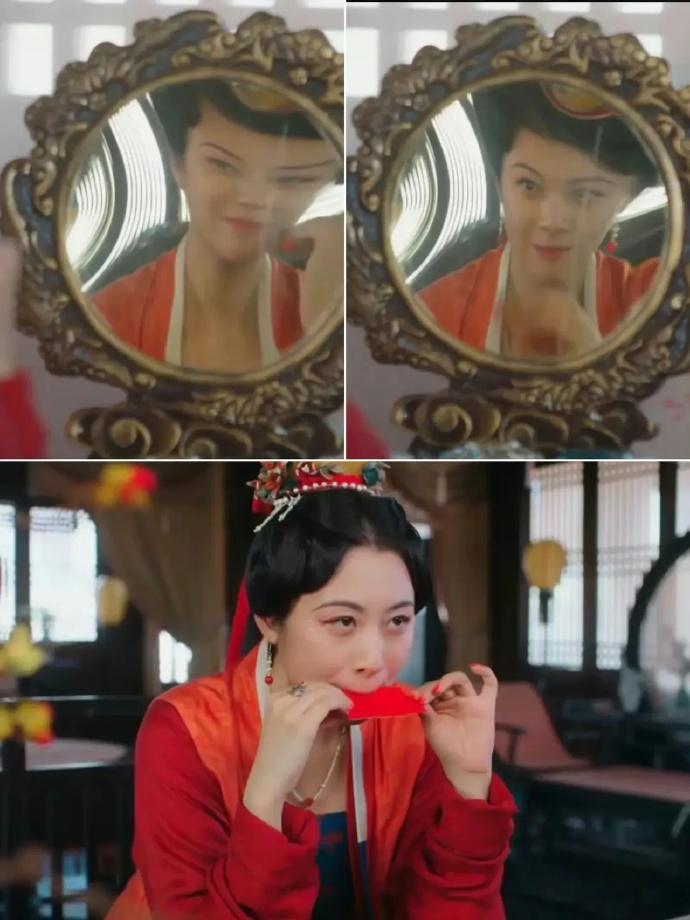 面对这样一面镜子……她是怎么忍住不笑场的[笑cry][笑cry]哈哈哈哈哈哈哈 