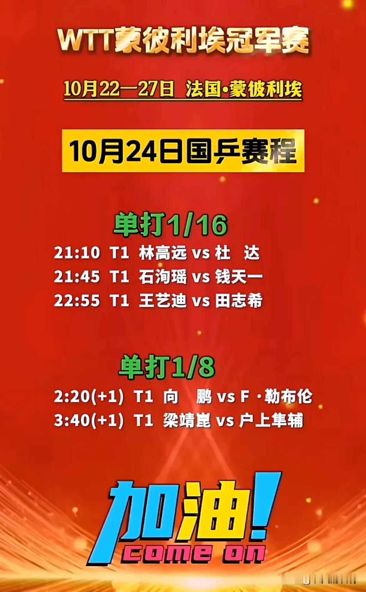 明天凌晨最精彩的两场比赛。
向鹏对阵勒布伦。
大胖梁靖崑对阵户上隼辅。
两场硬仗