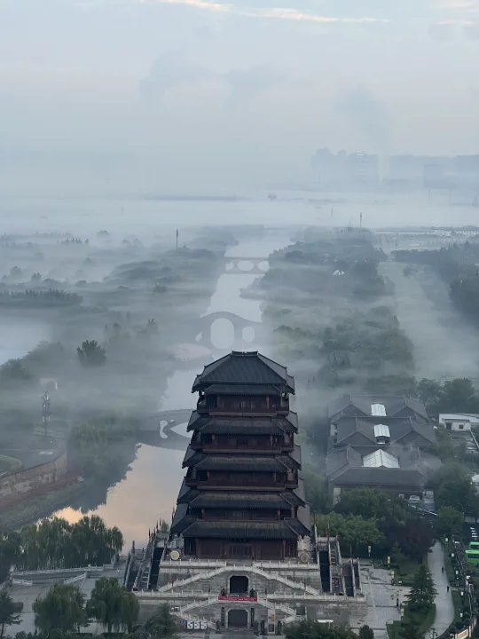 live图🖼️西安汉城湖秒变水墨画美杀疯了❗️