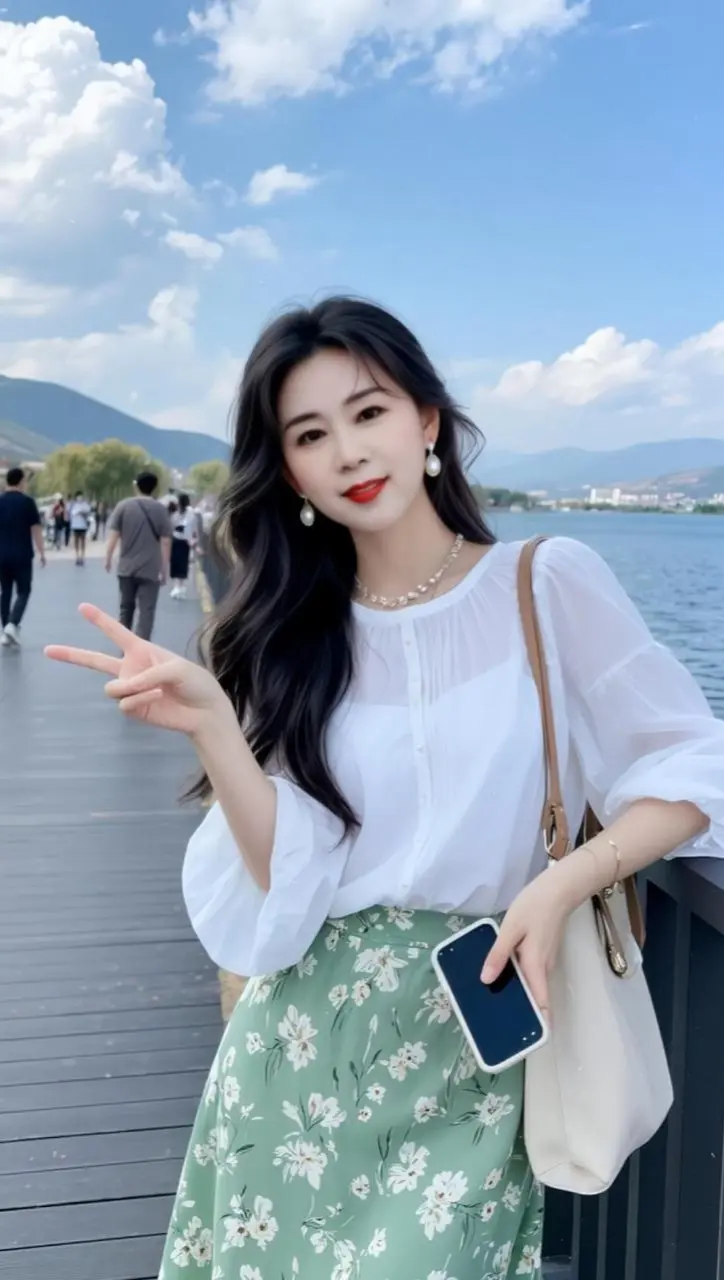 AI湖畔清新照 随变ai随便玩