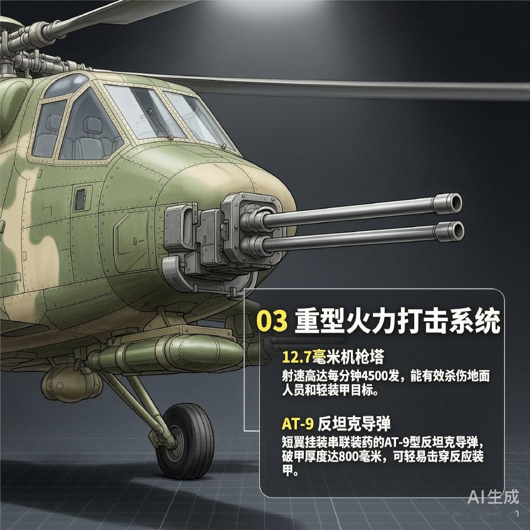 军事ai新视野 俄罗斯Mi-35“雌鹿E”武装直升机Mi-35是俄罗斯米里设计局