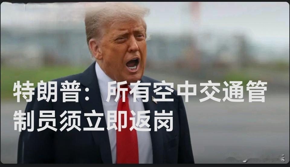 特朗普：所有空中交通管制员须立即返岗

  据外媒报道当地时间11月10日，美国