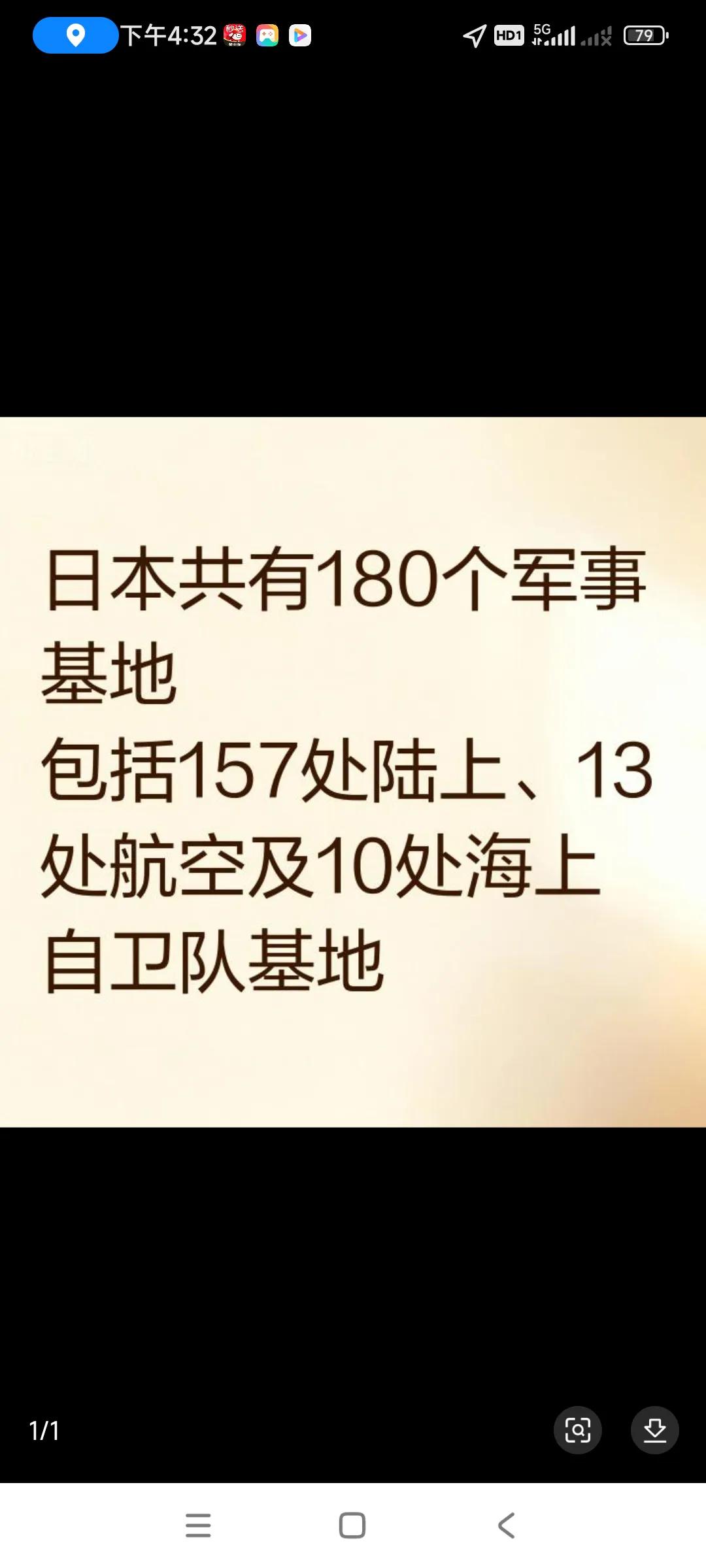 我大吃一惊，小日本相当于我们一个省的面积，军事实力不可小视，[捂脸][捂脸]
一