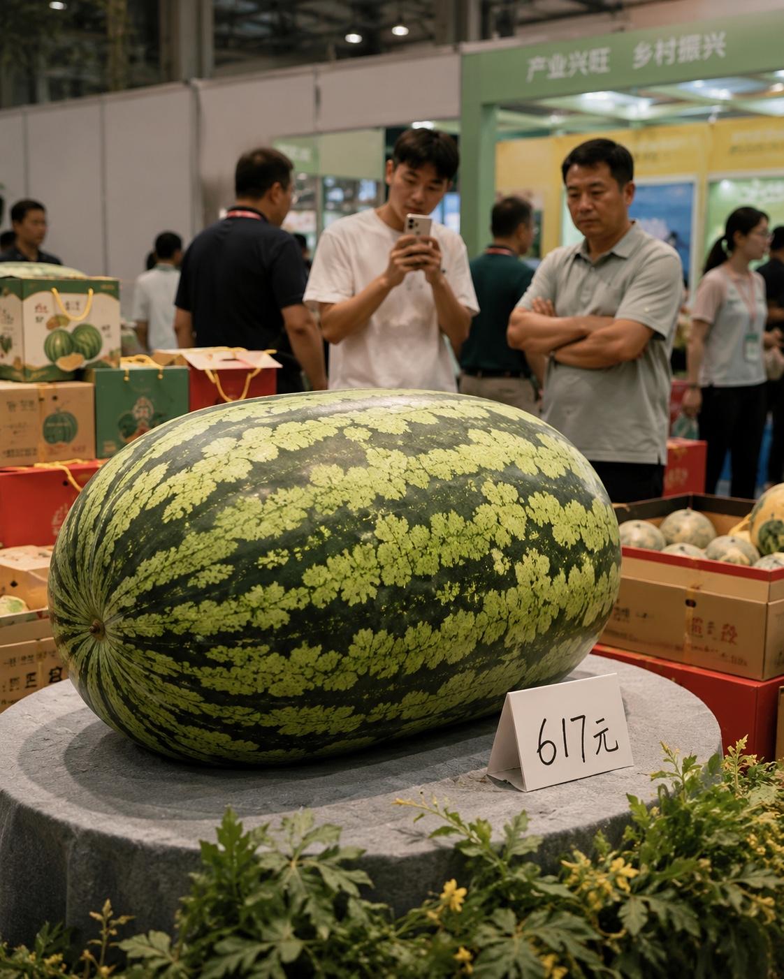120斤瓜王卖617元，为什么不能流拍？

120 斤的瓜王，最后拍了 617 