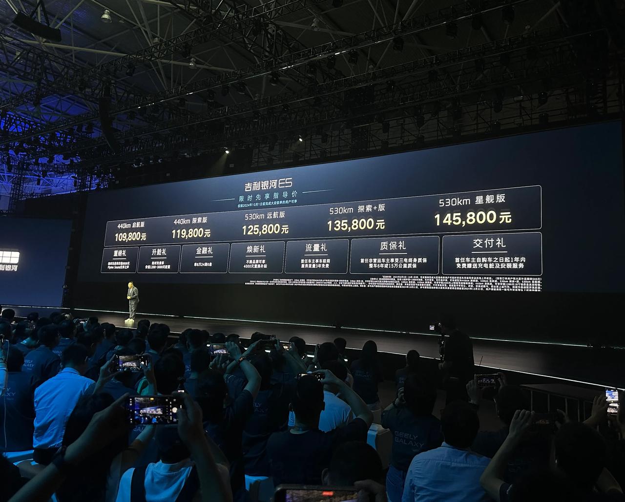吉利银河E5出价格了，以为是15万左右，没想到是纯纯15万以里，530km的12