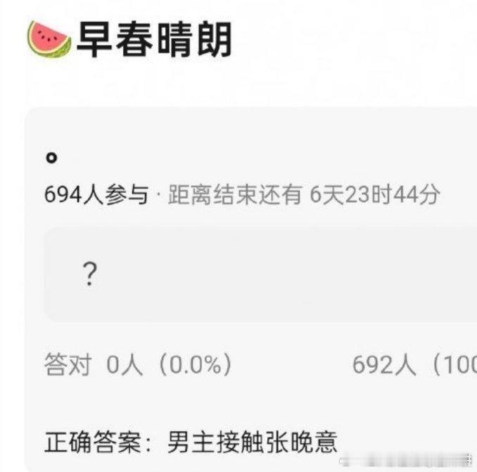🍉 现偶ip《早春晴朗》男主接触张晚意 ​​​