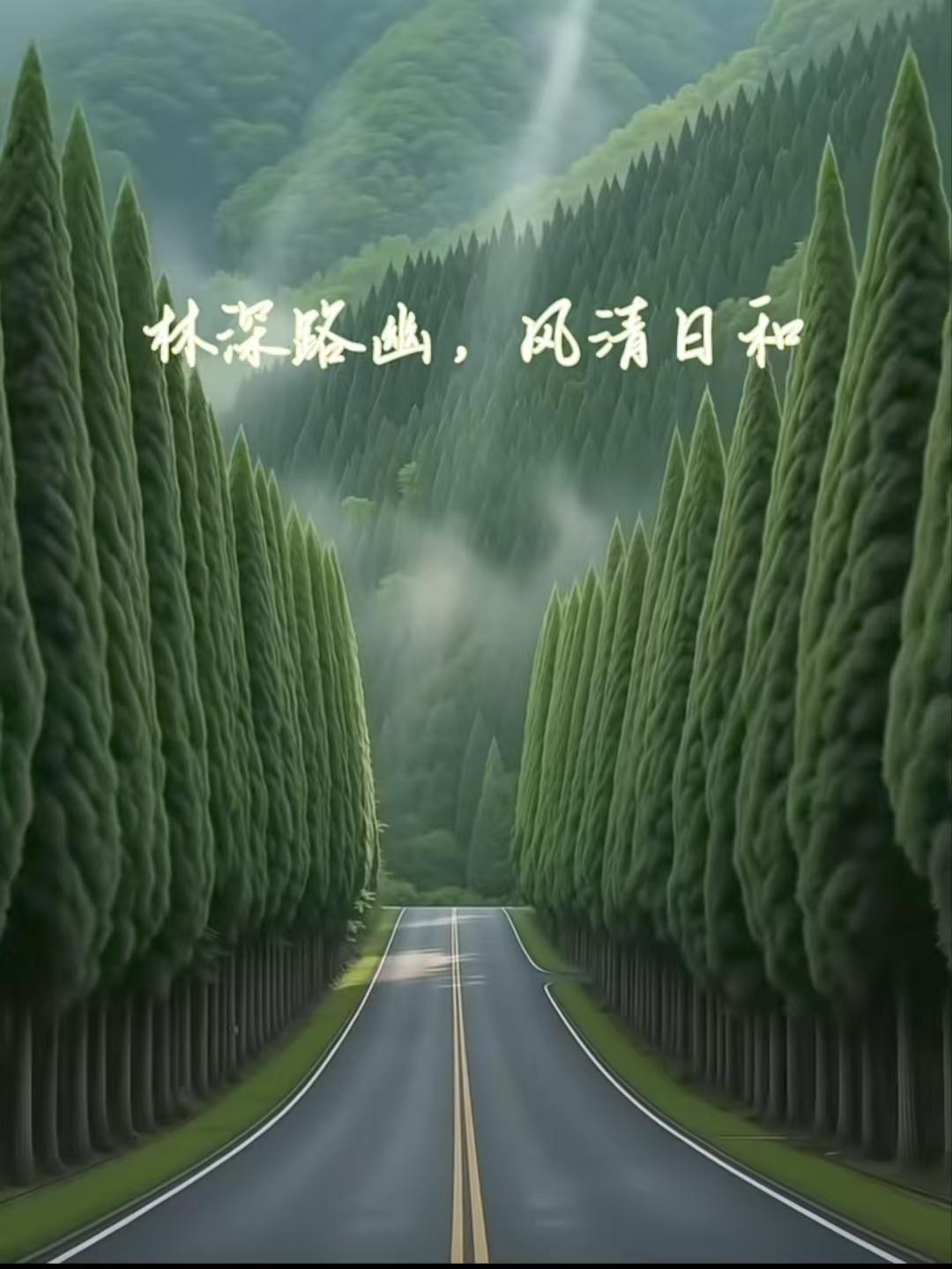 天净沙·青林安步
青林满目凝青，
幽途步步风清。
洗尽尘间俗情。
一襟闲静，
唯