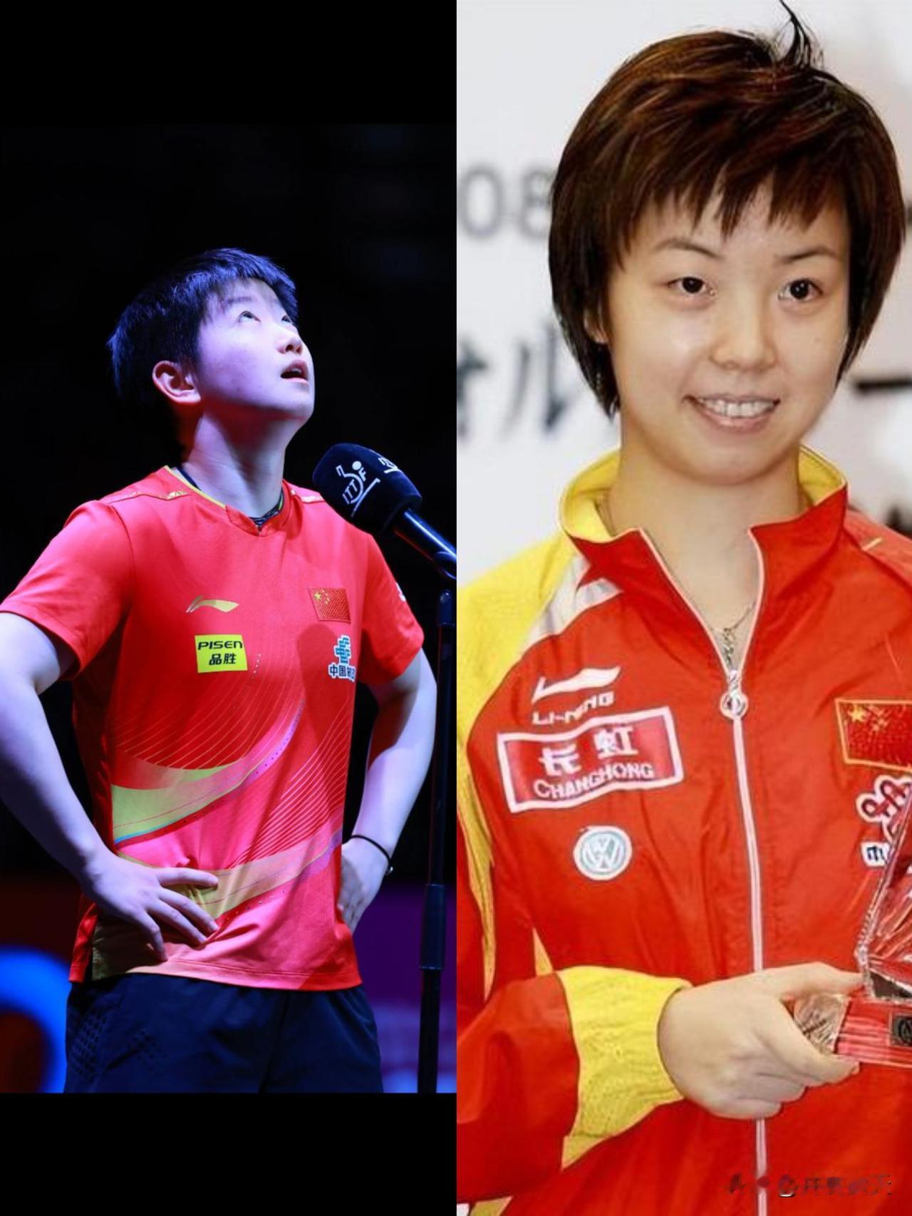 孙颖莎距离张怡宁还有多远？

目前，孙颖莎整体实力尚未追上巅峰张怡宁，主要差距在