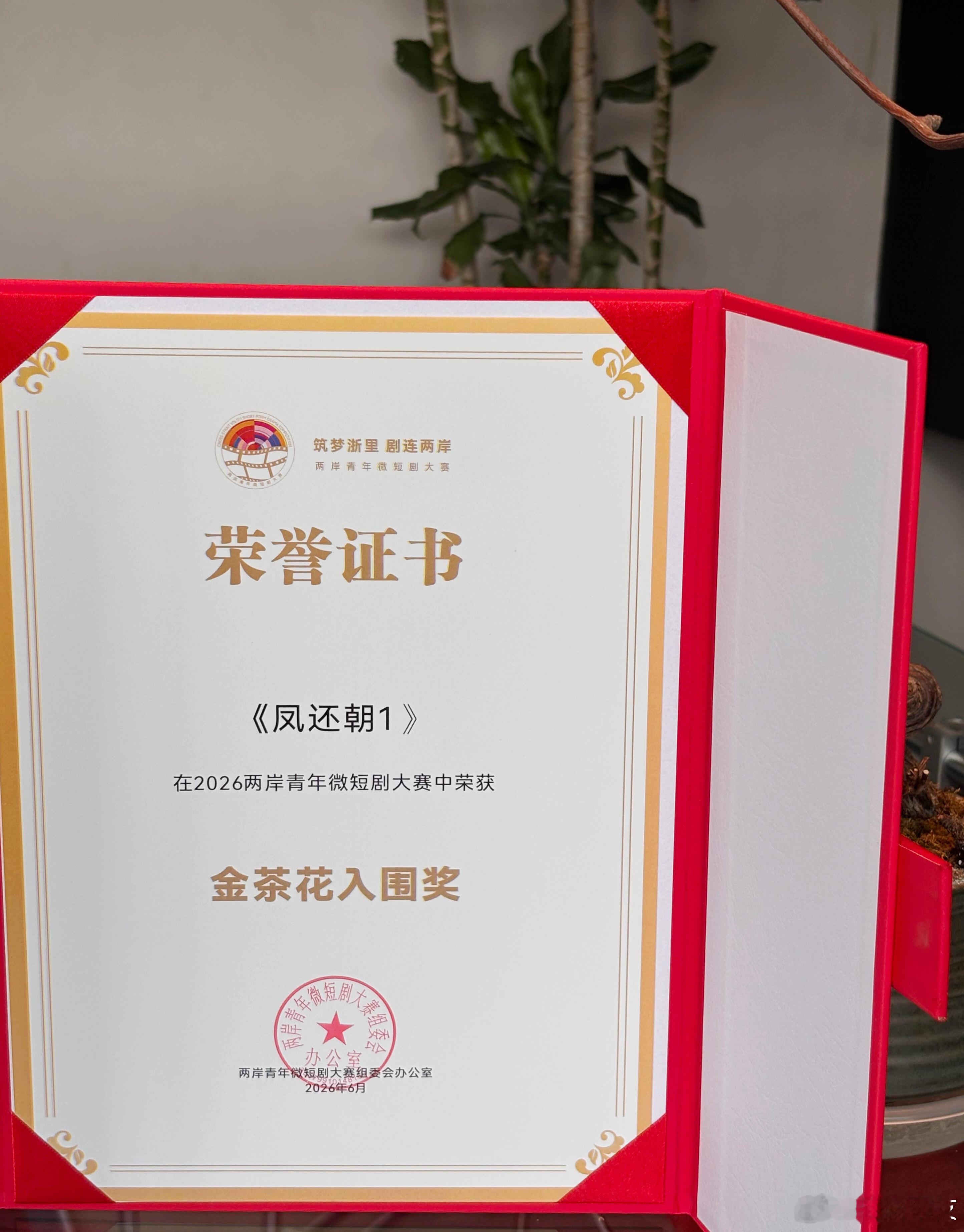 恭喜王格格和刘润铭主演的《凤还朝1》荣获金茶花入围奖期待第二部