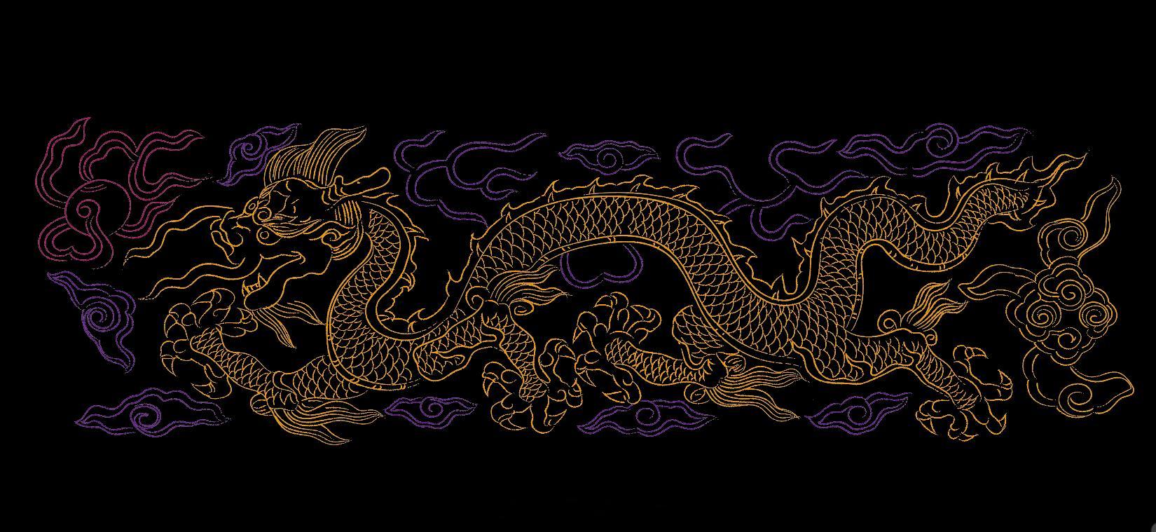 #馒头控的日常# 晨课，画完一条龙，这个金匮上好多条龙。 ​​​