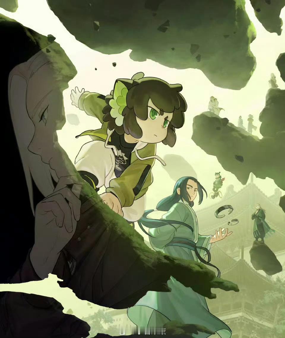 国漫有种经济上行的活人感国漫这状态像经济在使劲儿跑原创力拉满，每笔都透着真诚国漫