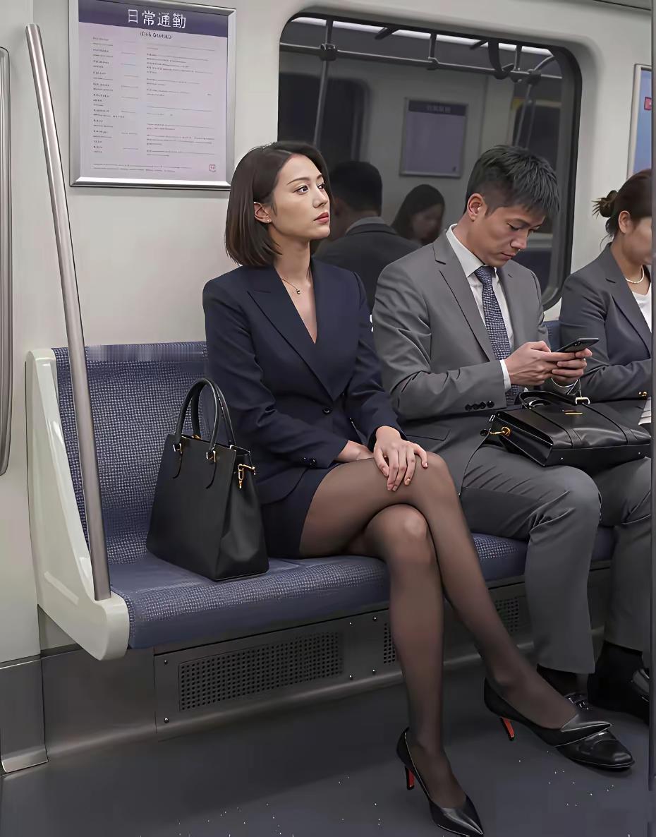 哇塞！地铁美女太养眼了[赞][玫瑰]

地铁车厢，见一肤白貌美大长腿短发美女，身