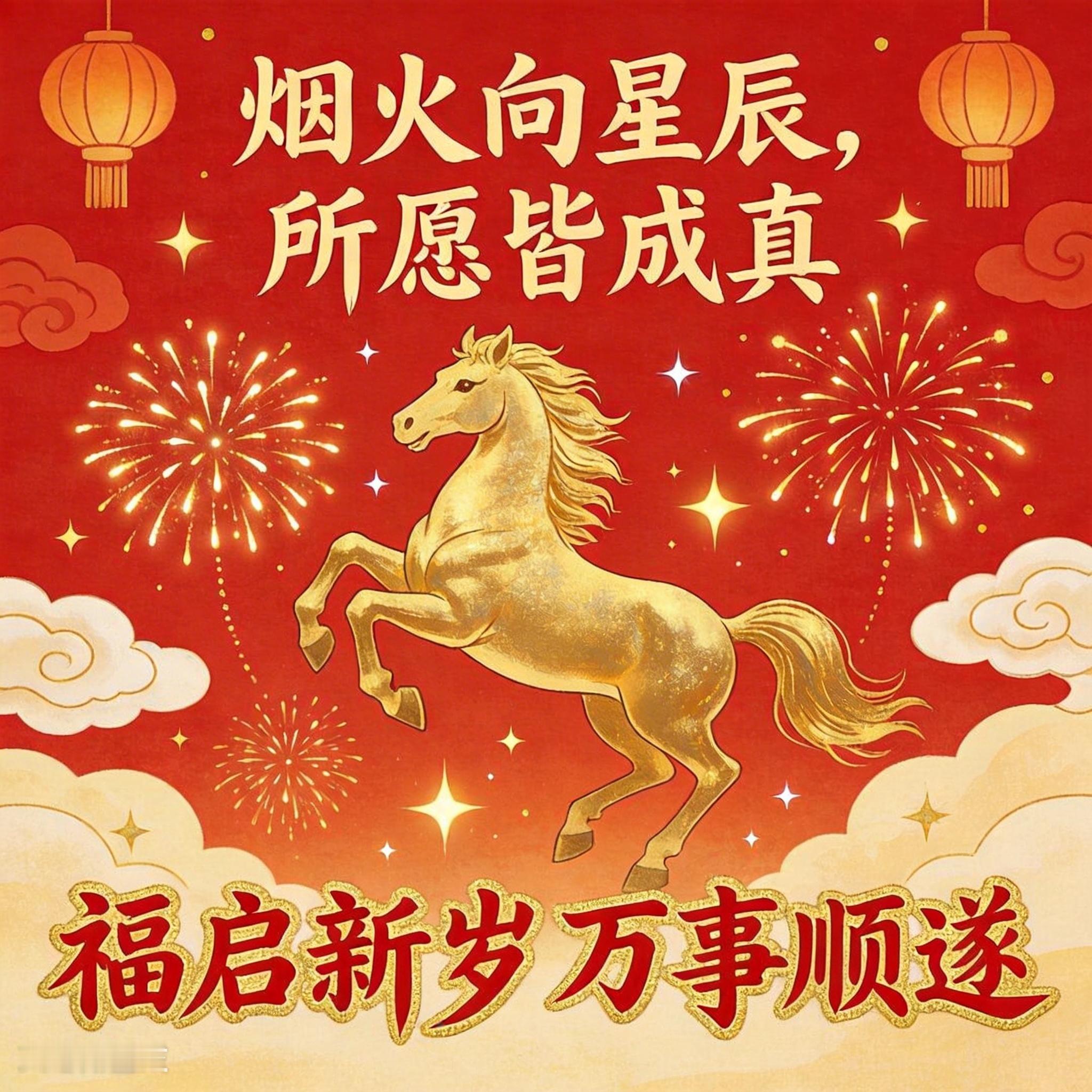 除夕祝你万事胜意祝朋友们新的一年，吃嘛嘛香，身体倍儿棒，干啥啥成，钱多到花不完，