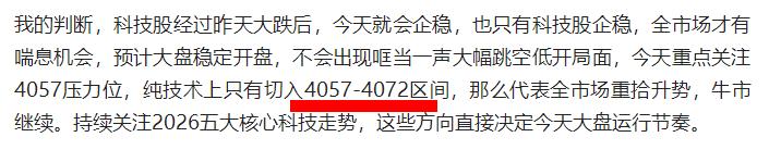 下午见证A股反转时刻！

按照盘前规划，4057-4072区间，才能确认调整结束