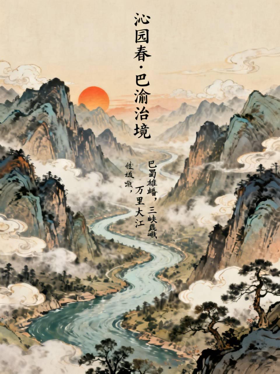 《沁园春·巴渝治境》👀🤔👀🤔
嘟嘟想想 

巴蜀雄蟠，三峡巍峨，万里大江