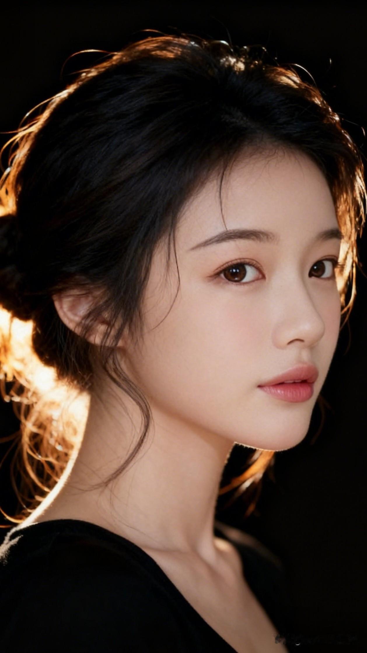 黑发如云，美若天仙。温柔的光影，照亮你的美丽瞬间。知性美女穿搭分享